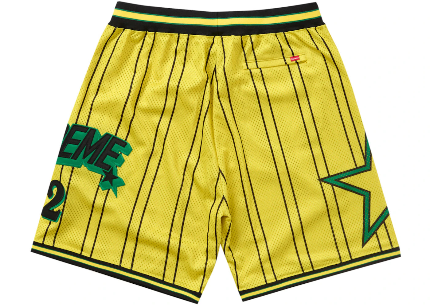 Supreme Star Basketball Shorts Yellow